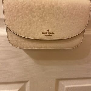 Kate Spade Cream Leather Crossbody Bag with Gold Hardware